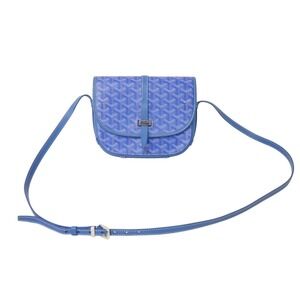 GOYARD Belvedere shoulder bag blue leather